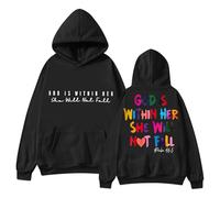 in Pile nel 2024 sarà Disponibile la Felpa Lady with in God. Felpa con Cappuccio The God Is in Her Heart And She Will Not Fall Down. Felpe Scollate (Black, S)