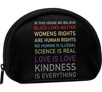 In questa casa crediamo che Black Lives Matter donne e ragazze carino moda portamonete portafoglio borsa cambio portachiavi