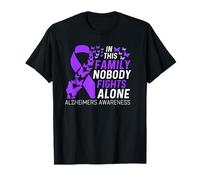 in Questa Famiglia Nessuna Lotta da Sola Alzheimers Consapevolezza Famiglia Maglietta