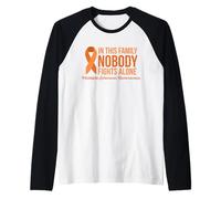in Questa Famiglia Nessuno COMBATTA da Solo MS Awareness Meme Maglia con Maniche Raglan