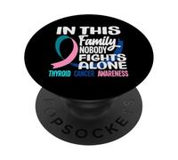 In questa famiglia nessuno combatte da solo la consapevolezza del cancro alla tiroide PopSockets PopGrip Adesivo