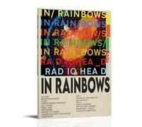 In Rainbows by RadioheadPoster con personaggi classici, attore, cantante, celebrità, poster famoso atleta, stampa su tela, pittura a olio, decorazione per la casa, 30 x 45 cm, con cornice