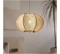 in Rattan, a Sospensione con attao E27, Giapponese in Rattan, de a Sospensione retrò,