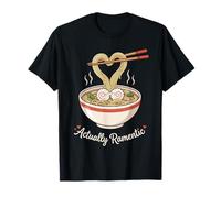 in Realtà Ramentic Divertente Ramen Noodle Cuore Valentine Pun Maglietta