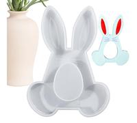 in resina a forma di coniglio pasquale facili da sformare e molteplici usi - Stampo per candele a forma di coniglio pasquale - uso su argilla, sapone, gesso, cioccolatini e da tavola