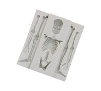 in resina con teschio - flessibile per scheletro in silicone, per caramelle per torta di Halloween, dessert forti e spettrali Artigianato creativo fai da te | per alimenti