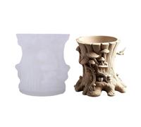 in resina in silicone, a forma di ceppo d'albero, facili da rilasciare, riutilizzabili, per candelieri fai da te, per cera, gesso, argilla, pennelli, vaso di fiori, decorazioni per la casa