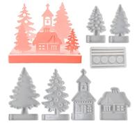 in resina natalizia - Stampo in silicone per pressofusione artigianale | Stampo per la casa 'albero di Natale per la decorazione di aromaterapia in gesso in resina epossidica