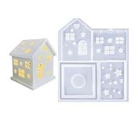 in resina per casa in silicone, in silicone a forma di casa - per portacandele in per colata di resina - per produzione di Forniture artigianali Flessibili per il compleanno Festa dei