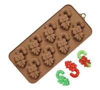 In Resina Per Natale | 8 Cavità Decorazioni Natalizie Materiali Artigianali,Stampo Per Cioccolato E Con Fiocco E Bastone | Per Caramelle Pasta Di Zucchero Dessert Sapone Resina Bambini Adulti