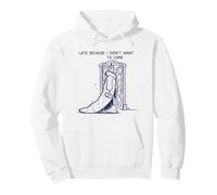 in Ritardo perché Non volevo Venire Gatto Pigro Felpa con Cappuccio