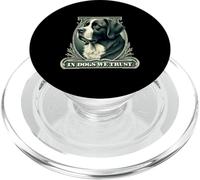In Saint Bernard We Trust Funny Vintage San Bernardo Cane PopSockets PopGrip per MagSafe