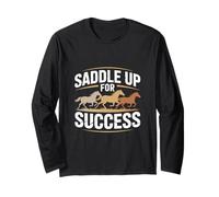 in Sella per Il Successo Inspirational Equestrian Maglia a Manica
