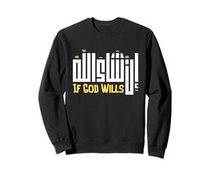 In Sha Allah la calligrafia araba significa "Se Dio vuole" Felpa