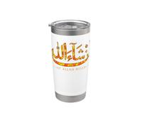 In Sha Allah Se Allah vuole Corano Islam Calligrafia Musulmano Bicchiere termico in acciaio inox doppia parete