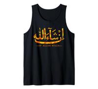 in Sha Allah Se Allah Vuole Corano Islam Calligrafia Musulmano Canotta