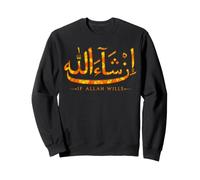 in Sha Allah Se Allah Vuole Corano Islam Calligrafia Musulmano Felpa