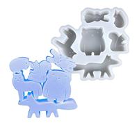 in silicone a forma di animali, stampo per gesso, stampo in silicone facile da demolire per studenti creativi, adulti, adolescenti, insegnanti d'arte, cemento, gesso, laboratori, decorazioni