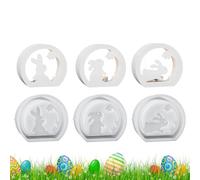 in silicone a forma di coniglietto pasquale, riutilizzabili, per candelieri e a base di doni pasquali, per progetti artistici in epossidica, per bambini, adulti e