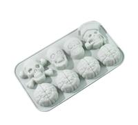in silicone a forma di teschio,Stampo da forno di Halloween | in silicone per caramelle a 8 griglie con design a teschio,Forniture per artigianato, unici di Halloween
