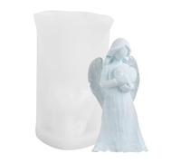 In Silicone Ad Angelo - 4 Pezzi Angeli Con Libro, Cuore, Fiori E Casa | Per Per Aromaterapia Fai -da -te Per Sapone, Resina E Mestieri