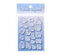 in silicone con animali, set creativo dal design trasparente, 1 pezzo, trasparente con animali, timbró in, impugnatura in acrilico, per pagine di diario, album di rit