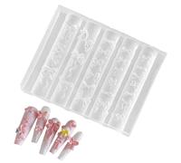 in silicone da unghie Stencil Manicure Fai Da Te | Template per intaglio 3D Per centri benessere, feste, viaggi in vacanza, saloni di bellezza, uso domestico, ragazze, donne,