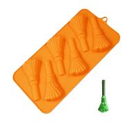 In Silicone Di Halloween - Per Con Scopa Fondente, Stampo Mettono A Bastone Non Aderente In Silicone Per Cottura A Candela Per Forno Decorazioni Per Cupcake In Resina A Cande