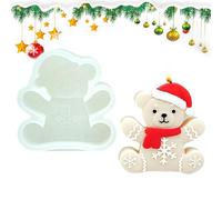 In Silicone Di Natale - Stampo Per Orso Di Di Spicco Di Facile Rilascio, Stampo Artigianale In Silicone | Candela In Cera, Cupcake, Cioccolato, Resina, Fondente, Produzione Di Sapone, C