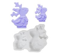 in Silicone Natale | Stampo Renna | Espressioni Carine per Dolci Caramelle Sapone Lavoretti Festivi | Centrotavola Decorazioni per la Casa