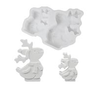 in Silicone Natale | Stampo Renna | Espressioni Carine per Dolci Caramelle Sapone Lavoretti Festivi | Centrotavola Decorazioni per la Casa
