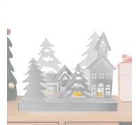 in silicone natalizi, per candele natalizie | Set di 7 da forno in silicone natalizi,Stampo per biscotti di Natale, decorazioni per feste 3D, case, alberi di Natale, strumenti per creare caramelle per
