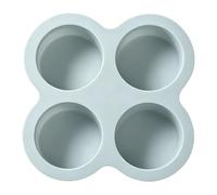 in Silicone per Alimenti Stampo Rotondo Antiaderente e Riutilizzabile con 4 | Teglie per Muffin in Silicone da Forno Per caramelle gommose sapone arte fai da te festa gelatina budino Grigio