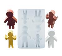 in silicone per candele, riutilizzabili, fai da te, gesso, ornamenti e | Stampi in resina per quattro famiglie, versatili, atossici, facili da pulire