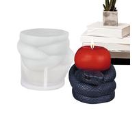 in silicone per candele, stampo 3D a forma di serpente in resina siliconica, facile rilascio, antiaderente, per la produzione di sapone, per progetti artistici e artigianali