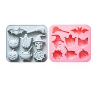 in silicone per cioccolatini, per torte fatte in casa, 2 pezzi, facili da demolire, design spettrale, per Halloween, caramelle, matrimoni, cucina, lezioni di cucina, torte di sapone