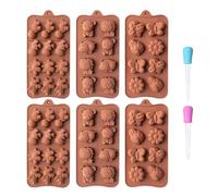 in silicone per cioccolato,6 Pezzi Facile Sgancio Riutilizzabile Attrezzo per Creazioni | Matrice per Caramelle,Ideale per Snack, Caramelle Gommose, Torte, Gelatine, Pasticceria, Ghiaccio,