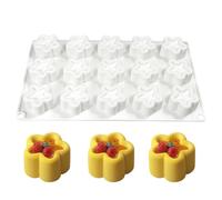 In Silicone Per Cioccolato | Utensile Per Colata Artigianale A Forma Di Stella Con 15 Cavità - Stampo Per Torte Per Feste | Per Cera, Cemento, Sapone, Gelatina, Pudding, Dessert, Muffin, Caramelle