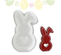 in silicone per coniglio cemento cemento decorazione centrale | Stampo in resina per la produzione di cuori scavati per feste di nozze decorazione della stanza da tavolo cena e