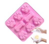 in silicone per cuccioli, stampo in silicone per cani con e osso, stampo da forno in silicone antiaderente, 3D morbidi, design facile da staccare per dolcetti e artigianato fatti