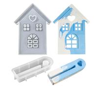 in silicone per fai da te, strumento fai da te con facile sformatura, per candele a forma di casa, per cera, cemento, argilla, sapone, candeliere, gesso e da