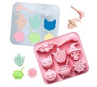 in silicone per Halloween, per sapone spaventabili, 2 pezzi in silicone, facili da staccare, per Halloween, caramelle, matrimonio, cucina, lezioni di cucina, saponi, torte pasticcerie