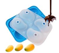 in silicone per mousse, 3D a forma di mango per sapone, 4 cavità, per torte facili da sformare per gelatina, budino, cioccolato, casa, cucina, lezioni di cucina, istruttori di