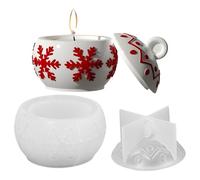 in Silicone per Natale con Coperchio,Stampo Contenitore per Caramelle con Design a di Neve | Stampo in Silicone Riusabile a Sformatura Facile per Decorazione Casa
