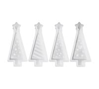 In Silicone Per Ornamenti Per Alberi Di Natale | Lungo Duratura | 16x6x2cm | Titolare A Tema Natalizio Stampo | 4 Pezzi Easy Release Silicone Crafting Stampo | Versatile | Per L'arte Dello Stud