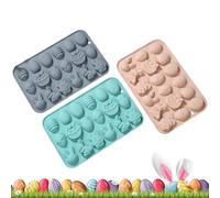 in Silicone per Pasqua - 3 Pezzi Resistente Al Calore Antiaderente Morbido - Stampo per Dolci Torte Pasquali,Per Preparare Dolci, Cupcake, Caramelle E Decorazioni