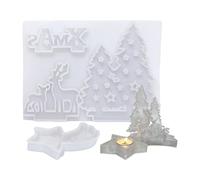 In Silicone Per Portacandele Natalizi - Forme Per Colata Flessibili A Rilascio Facile - Stampo In Silicone A Forma Di Cervo Natalizio,Per Decorazioni Fai Da Te Progetti Artistici E Artigianali Addobbi