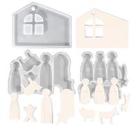in silicone per presepe, stampo in silicone per preghiera pasquale, per scena della nascita di Gesù, resistenti agli e riutilizzabili, per realizzare artigianato in resina