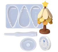 in silicone per resina, forma multifunzionale, a forma di albero, in silicone, per resina, cemento, sapone, presine, sottobicchieri e sottobicchieri