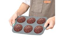 in silicone per torte, 6 antiaderenti per muffin con design floreale, in silicone per pane, biscotti, vacanze, cucina, cibo, sapone, uova di cioccolato di Natale